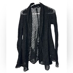 Eileen Fisher | 100% Merino Wool Open Front Open Knit Cardigan